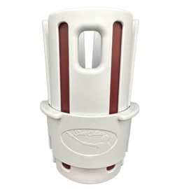 Shot Collar Bat Weight 16 to 24 oz | Easy On/Easy Off (Twist or Tap Off) Baseball Bat Weight | Customize Colors to Match Equipment or Team (16, 20, 24 Ounces) – White w/Maroon Inserts