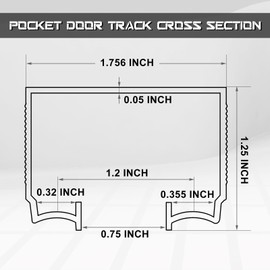 Tandefio 4 Set Pocket Door Soft Close/Open Hanger, Heavy Duty Door Roller Compatible with 1060 1500 1560 1562 2710 100 134f 138f 2610f Track, 1" Nylon Ball Bearing Wheels, Single Bi-Direction