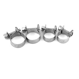 DEWIN Hose Clamp, Pack of 10 Stainless Steel Mini Fuel Line Pipe Hose Clamp 6-8 mm