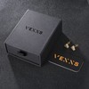 VEXXS S925 Diamond Stud Earrings for Men, 14K Real Gold