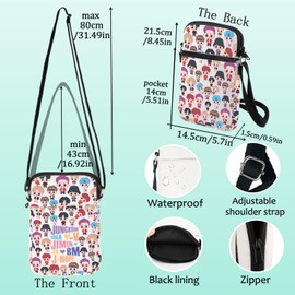 LEVLO Korean Group Army Crossbody Bag K-Pop Army Members Fans Gift Army Members Name Shoulder Bag K-Pop Lovers Merchandise, Army C Bag