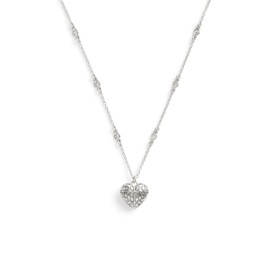 COACH Women's Signature Quilted Heart Pendant Necklace