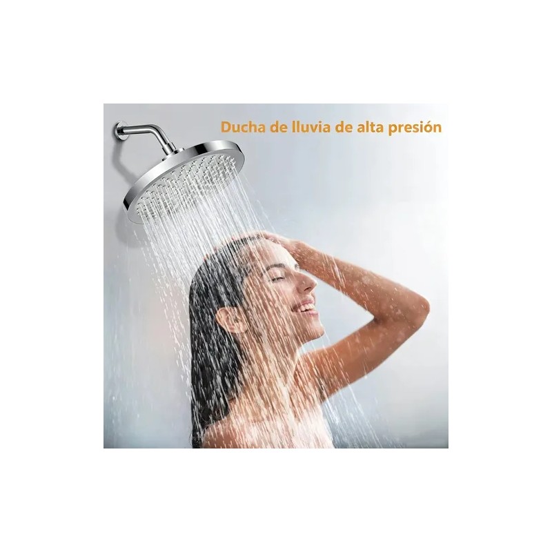 Regadera Redonda de Ducha para Baño Cromada, 15 cm de
