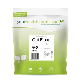 yourhealthstore Premium Whole Grain Gluten Free Oat Flour 1kg Made from British Oats