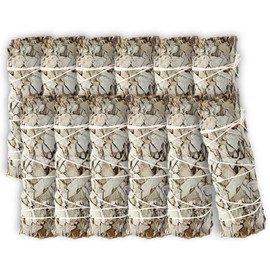ESPOIR & AMOUR White Sage 4" - 12 Spiritual Sage Sticks for Smudging, Healing and Ritual - Hand-Tied Sage Smudge Sticks to Cleanse Negativity - Sustainably Harvested 4 Inch Californian Sage Bundle