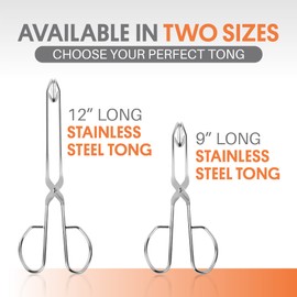 UPIT Kitchen Triangle Tongs for Cooking, Heavy Duty Stainless Steel Scissor-Shaped Serrated Serving Plier for Barbeque, Vegetable, Fruits, Food, Multipurposed, 12 inches