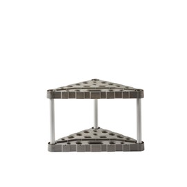 Rubbermaid Plastic Garage Corner Tool Tower Rack, Easy to Assemble, Organizes up to 30 Long-Handled Tools/Rakes/ Brooms/Shovles for Home/House/Outdoor/Sheds