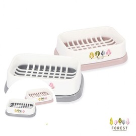 Square Open Bathroom Soap Dish Bathroom Soap Holder (Pink) 3ea