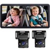 Muja Cámara Coche Bebé Asiento Trasero, Pantalla HD de 7