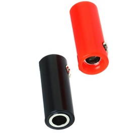 BYDGUMEI 4mm Female Banana Jack Socket Speaker Cable Connector Adapter Black and Red, Pack of 6