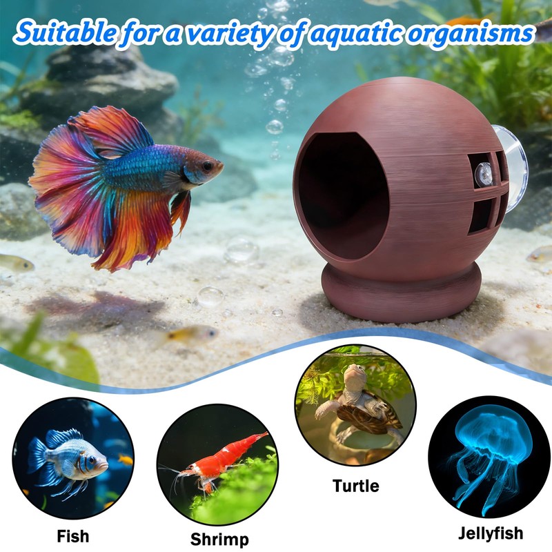 Betta Hammock & Floating Log - Natural 3D Printed Cozy