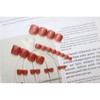 Anxncer 24Pcs Toenail Nail Tips Orange Nails