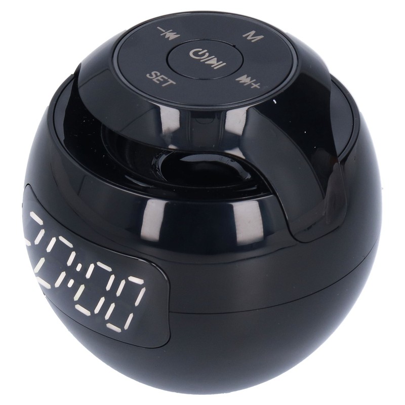 Multifunctional Bluetooth 5.0 Alarm Clock Speaker Rechargeable Ball Shape Portable