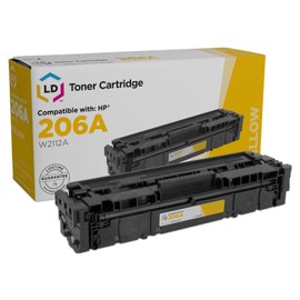 LD Products Compatible Toner Cartridge Replacement for HP 206A 206X W2112A W2112X (Yellow) for HP Color Pro M283fdw M255dw MFP M283cdw M282nw M283 M255 Printer Ink