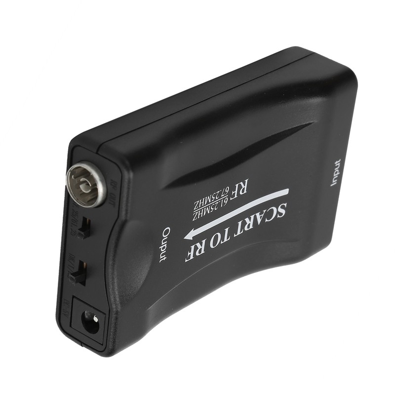 SCART to RF Converter Video Adapter RF 61.25mHz/ 67.25mHz Output