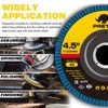 PRETEC Flap Discs 4 1/2 for Angle Grinder, 12 Pcs