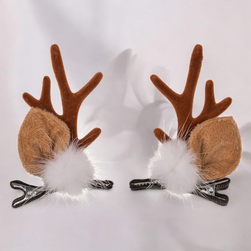 MIJOMA Reindeer Hair Clips - Festive Hair Accessories for Christmas,