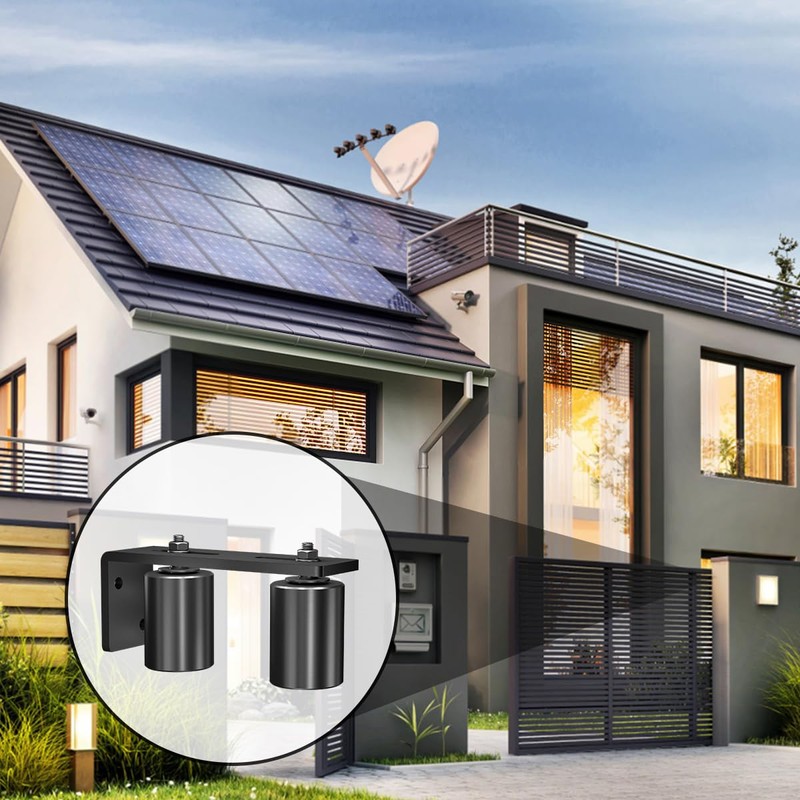 JUGREAT Heavy Duty Slide Gate Guide Roller 3"Black L Rear