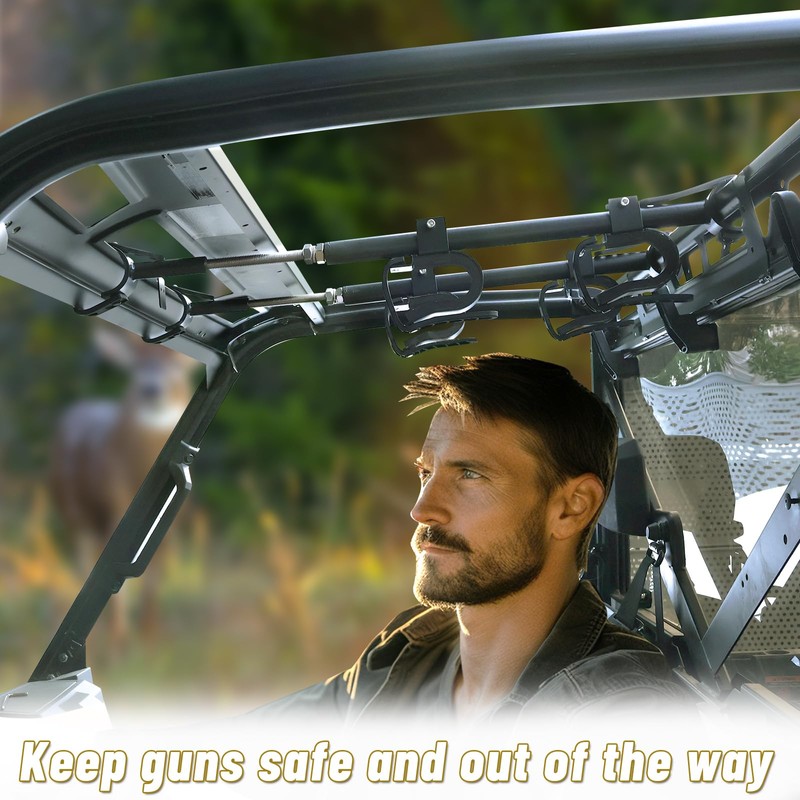 StarknightMT UTV Gun Rack - UTV Overhead Gun Holder Roof