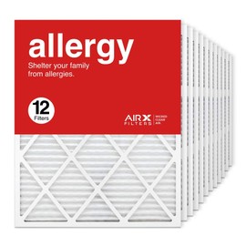 AIRx Filters 24x30x1 Air Filter MERV 11 Pleated HVAC AC Furnace Air Filter, Allergy 12-Pack, Made in the USA