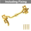TERF® 75mm Polished Brass Cabin Door Hook and Eye Lock