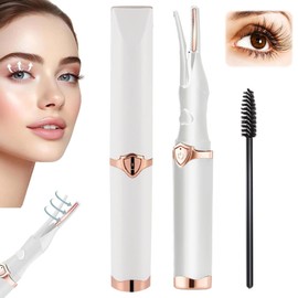 Heated Eyelash Curlers,Heated Eyelash Curlers, 2025 Rechargeable Heated Eyelash Curler for Quick Heating Curling,Eyelash Curler,Keeps Lashes Curled for 8 Hours (White)