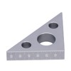 Aladeno Triangle Ruler, Aluminum Alloy Right Angle Ruler, 45/90 Degree,