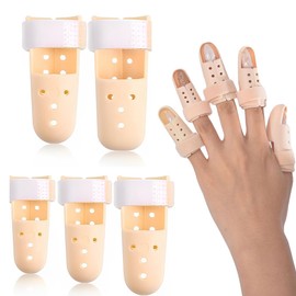 EIHI 5 Pieces Finger Protection Finger Extension Splint Hammer Finger Protection Finger Splint Clip Plastic Finger Splint Finger Extension Rail Basketball Finger Joint Protection