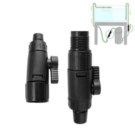 Pssopp Aquarium Hose Valve Pipe Valve Fish Tank Quick Release Connector Aquarium Water Control Valve Pipe Connector Adapter with Quick Release Handle(12mm to 16mm)