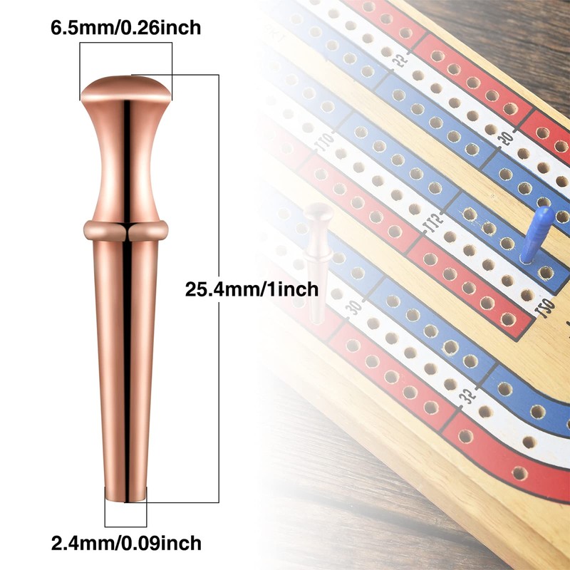 60 Pieces Metal Cribbage Pegs Cribbage Board Pegs Fit 1/