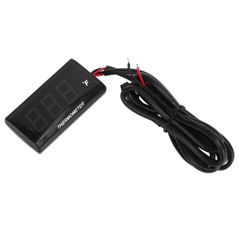 Motorcycle Water Temperature Gauge Ultra Thin LCD Display ABS Housing