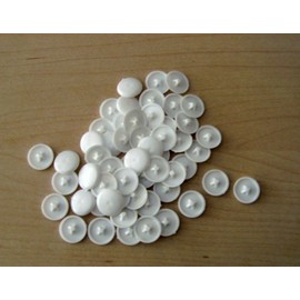 PACK OF 50- POZI SCREW COVER CAP/ FOR POZI SCREW WHITE/FITS MOST 6-10 SCREWS
