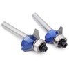 Bestgle 4pcs 1/4 Inch Shank Chamfer Router Bits with 45