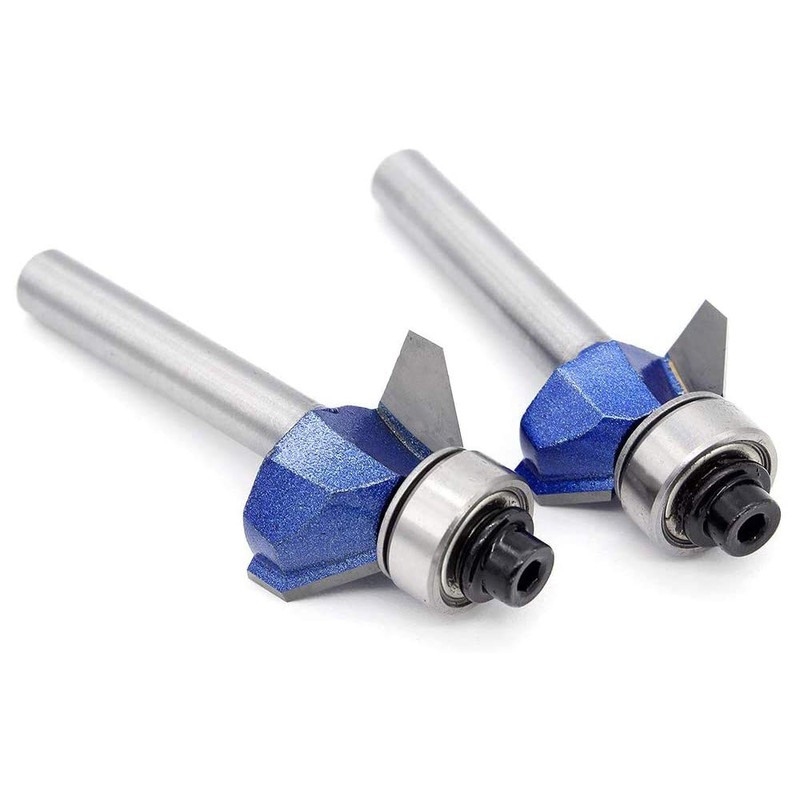 Bestgle 4pcs 1/4 Inch Shank Chamfer Router Bits with 45