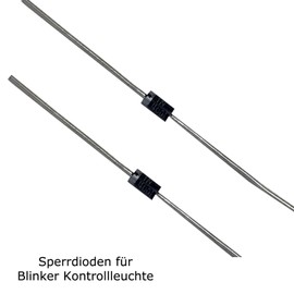 Germany Motorsports 2 x Motorcycle LED Turn Signal Blocking Diodes for Indicator Light for Decoupling the Indicators 12 V (1 Pair)