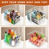 MOONEDGE Plastic Storage Bins – Clear Pantry & Cabinet Storage