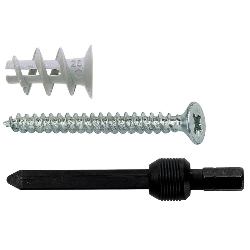 Fischer 542459 Dowel with Screw for Plasterboard GX, Grey, Set
