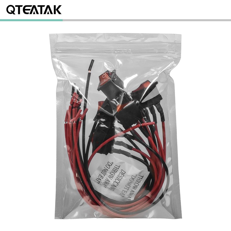 QTEATAK KCD1 On/Off 3-Pin 2-Position Snap 10A/125V, 6A/250V Red LED