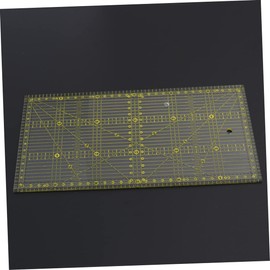 CORHAD Non-Slip Patchwork Ruler with Double Colored Grid Lines Quilter's Tool for Precision Cutting Sewing and Crafting Projects