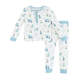 Mud Pie Boys Children's Blue Golf Toddler Pajama Set