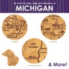 Totally Bamboo Destination Michigan State Shaped Serving and Cutting Board,