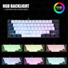 LICAEVEY Mini RGB Keyboard, LED Backlight Mechanical Feeling Wired Gaming
