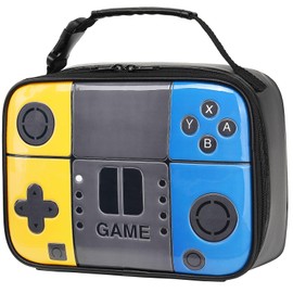 Hairao Boy Lunch Box, Gameboy Leather Lunch Box, Reusable and Thermal Kids Lunch Bag for School Insulated Cooler Bag Toy Bag, Gift for Boys Girls Kids Toddlers Teens