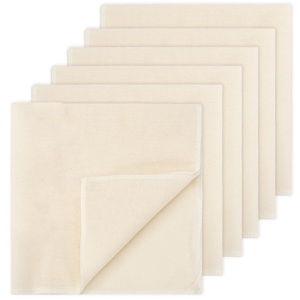 6Pack Cheese Cloth, Muslin Cloths for Cooking, 20x20in Reusable Cheese