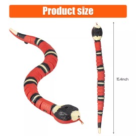 Paddsun Funny Smart Sensing Snake Cat Interactive Toy USB Rechargeable Play Joke Gift US - red