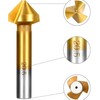 KEWAYO 3 Flute 90 Degree HSS Chamfering Tool Bit Countersink