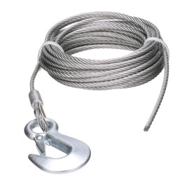 Seachoice Steel Winch Cable w/Safety Hook, 3/16 in. X 25 Ft., 4,000-Lb. Tensile Strength