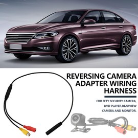 OTOTEC 2PCS Rear View Camera Adapter Cable 4-Pin Male to CVBS RCA Female Video Wiring Loom Cable Length 55.5cm Camera Signal Harness