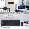 XREXS Large Digital Wall Clock with Remote Control, 17.2" LED