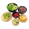 ECOWAY Salad Bowl Set of 3 with Bamboo Wooden Lids,